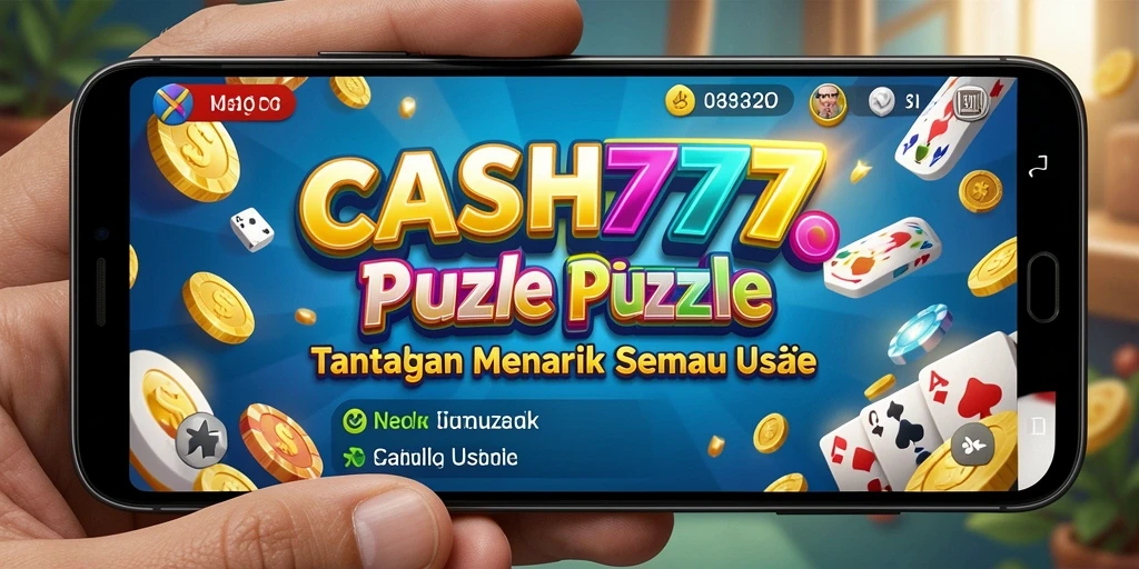 Tampilan menakjubkan saat bermain game Puzzle CASH777.