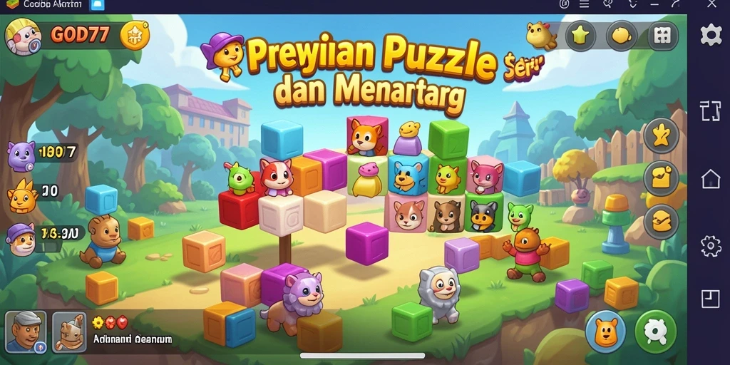 Screenshot dari gameplay GOD77 menunjukkan tantangan Puzzle yang menegangkan dan menarik.