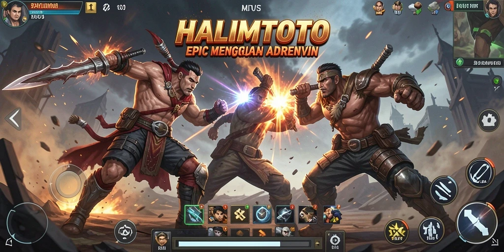 Tampilan gameplay mendebarkan HALIMTOTO yang seru dan menantang.