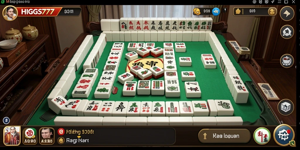 Tampilan gameplay HIGGS777 yang menarik dalam permainan Mahjong.