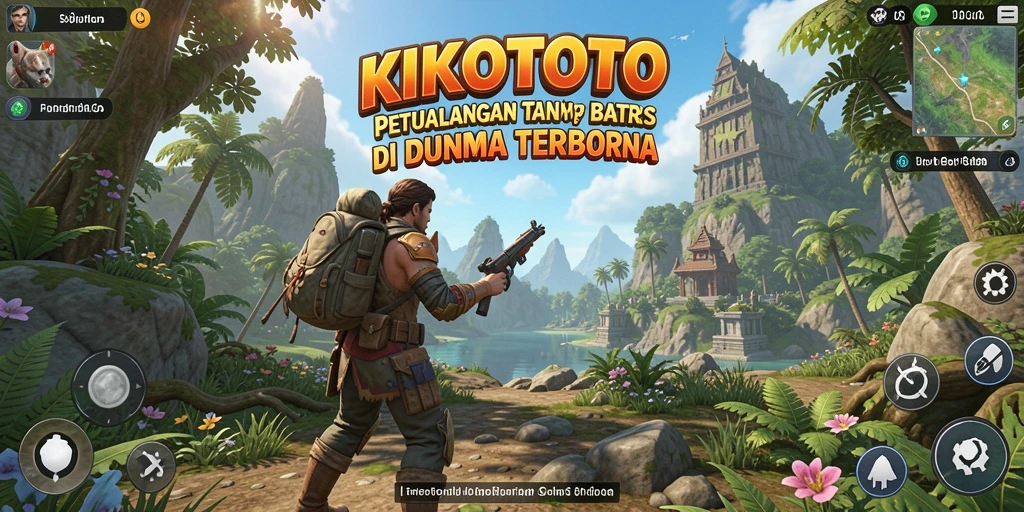 Tampilan menarik dalam gameplay KIKOTOTO di dunia terbuka.