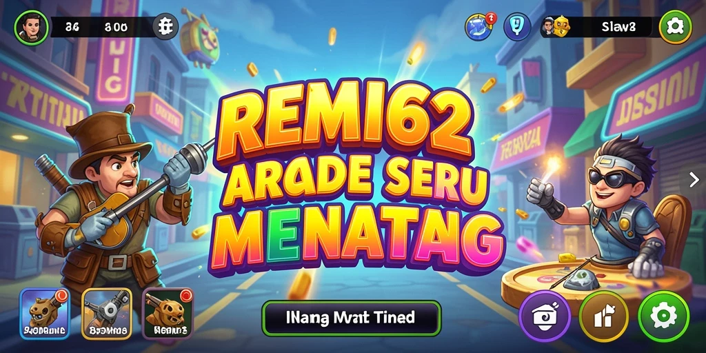 Tangkapan layar dari gameplay menantang REMI62 yang penuh warna.